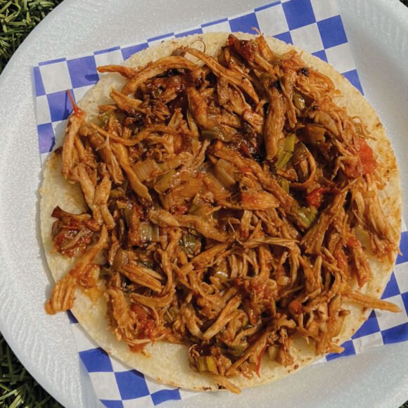 Arepa with Meat & Chicken